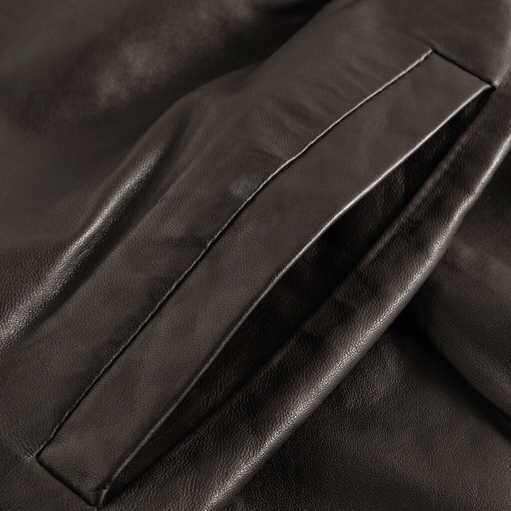 Depeche leather wear A-shape Doria skirt in soft leather quality Skirts 008 Chocolate