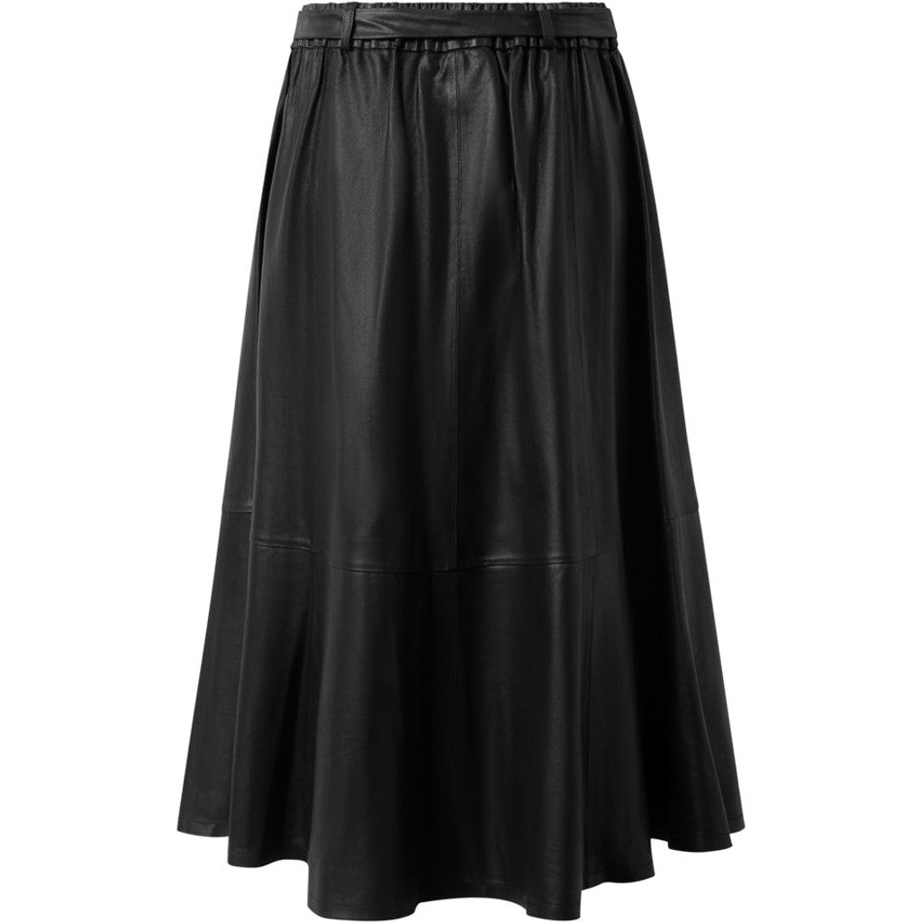 Depeche leather wear A skirt w/belt Skirts 099 Black (Nero)