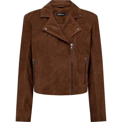 Depeche leather wear Abigail suede jacket Jackets 307 Choco