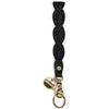 DEPECHE Short bohemian leather keychain Accessories 190 Black / Gold
