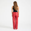 Depeche leather wear Adele RW leather pants straight full lenght Pants 043 Red