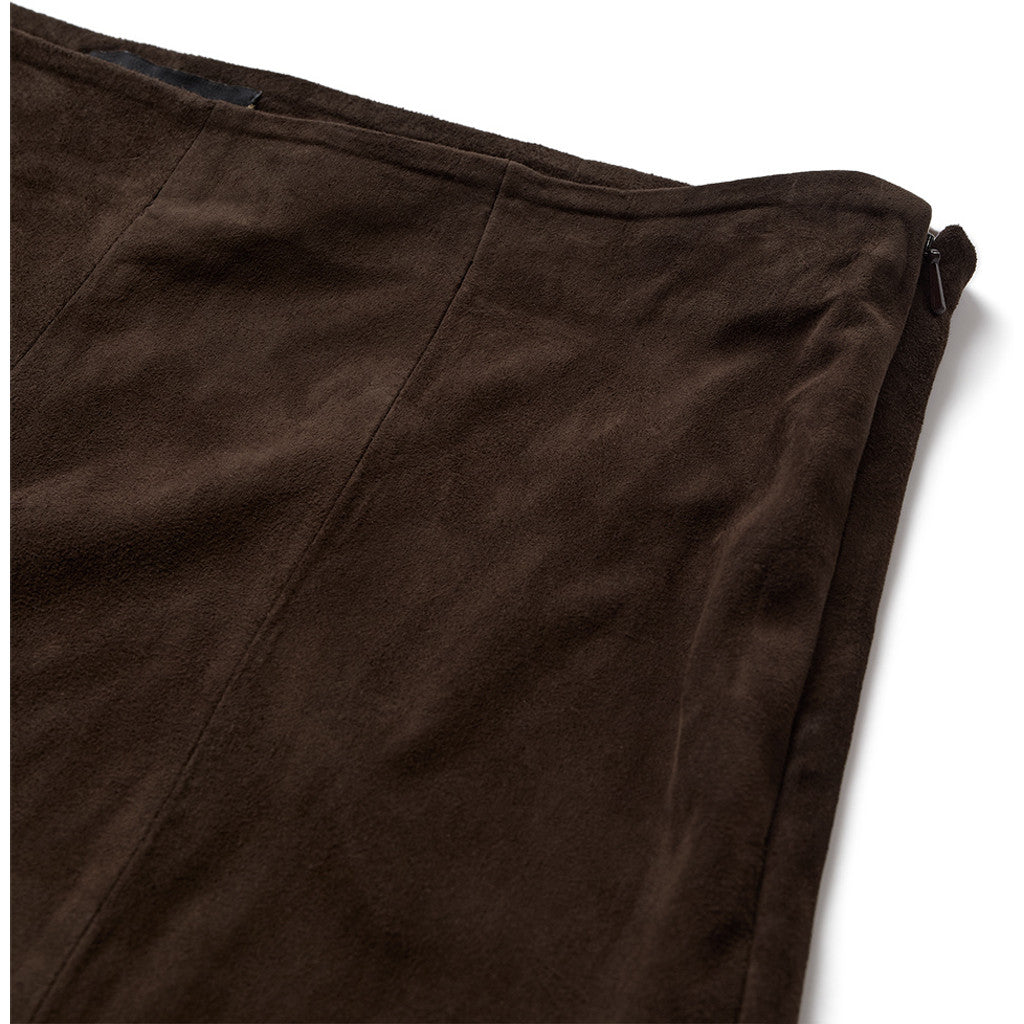 Depeche leather wear Adiva HW Suede Pants Culotte Wide Leg Pants 067 Dusty brown