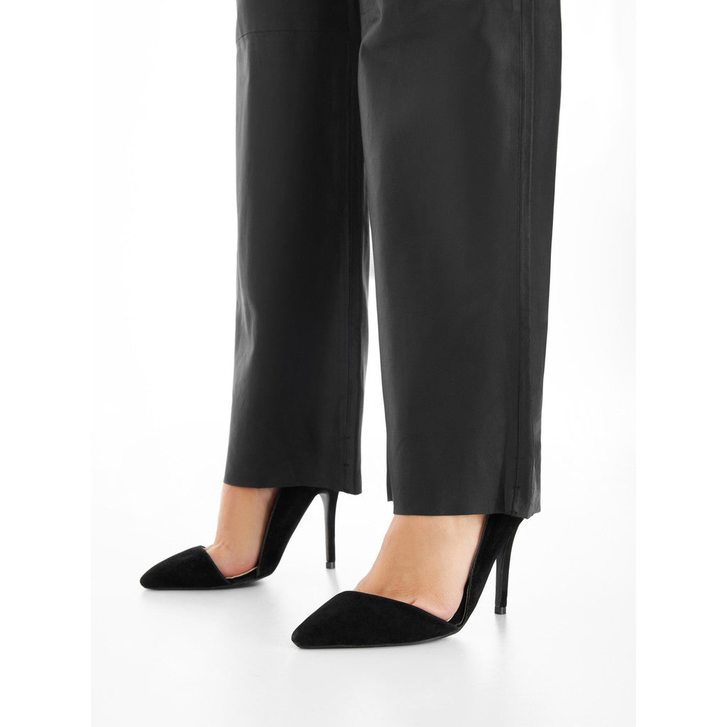 Depeche leather wear Alicia RW straight leg leather pants Pants 099 Black