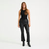 Depeche leather wear Alizza HW Pants 7/8 Length Flare Leg Pants 099 Black
