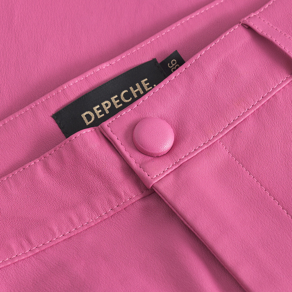 Depeche leather wear Amelia RW stretch chino leather pant 7/8 length Pants 195 Bubble gum