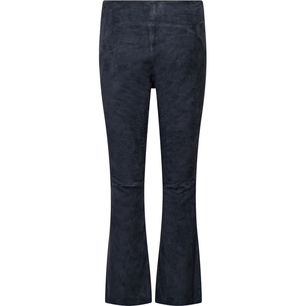 Depeche leather wear Ava HW Flare 7/8 Suede Pants Pants 031 Ocean