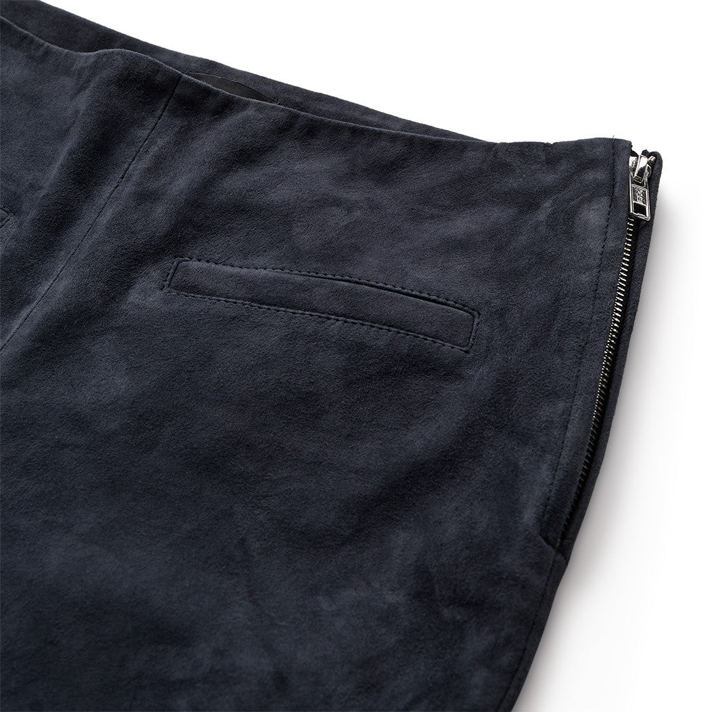 Depeche leather wear Ava HW Flare 7/8 Suede Pants Pants 031 Ocean