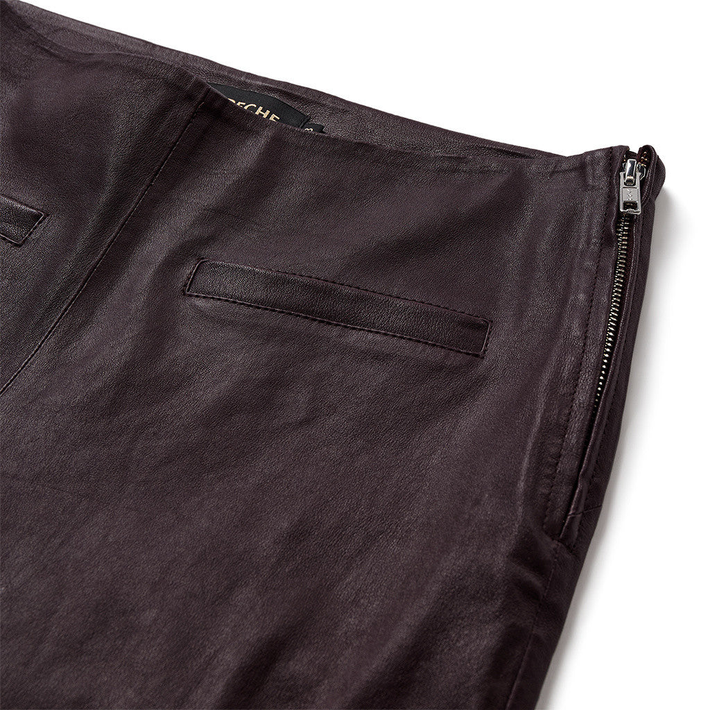 Depeche leather wear Ava HW Flare Leather Pants Pants 336 Dark Berry