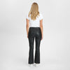 Depeche leather wear Ava RW flare 7/8 length pants with stretch in soft leather quality Pants 099 Black (Nero)