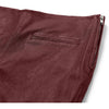 Depeche leather wear Ava RW flare 7/8 length pants with stretch in soft leather quality Pants 279 Burgundy