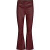 Depeche leather wear Ava RW flare 7/8 length pants with stretch in soft leather quality Pants 279 Burgundy
