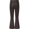 Depeche leather wear Ava RW flare 7/8 length pants with stretch in soft leather quality Pants 008 Chocolate