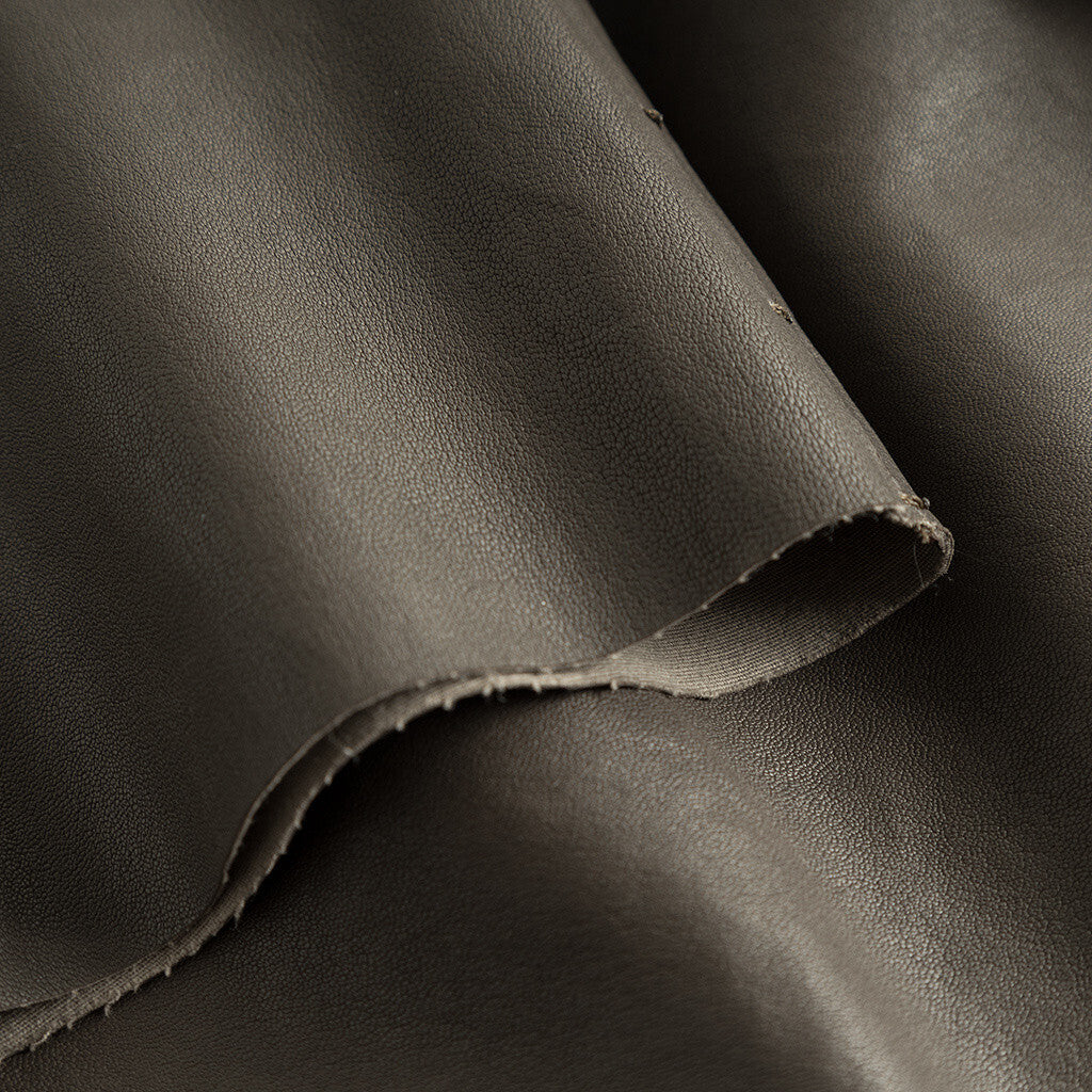 Depeche leather wear Ava RW flare 7/8 length pants with stretch in soft leather quality Pants 222 Smoke