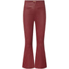 Depeche leather wear Ava RW flare 7/8 length pants with stretch in soft leather quality Pants 243 Racing Red