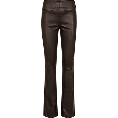 Depeche leather wear Ava leather pants - full length (RW) Pants 008 Chocolate