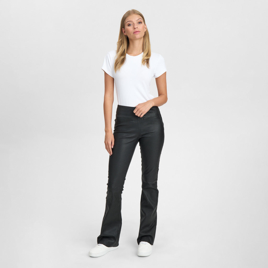 Depeche leather wear Ava leather pants - full length (RW) Pants 099 Black (Nero)