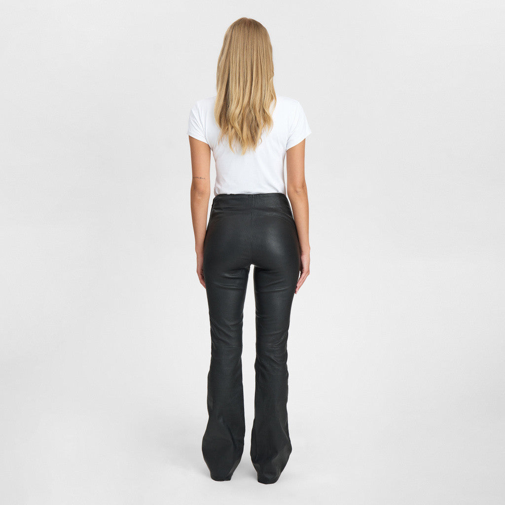 Depeche leather wear Ava leather pants - full length (RW) Pants 099 Black (Nero)