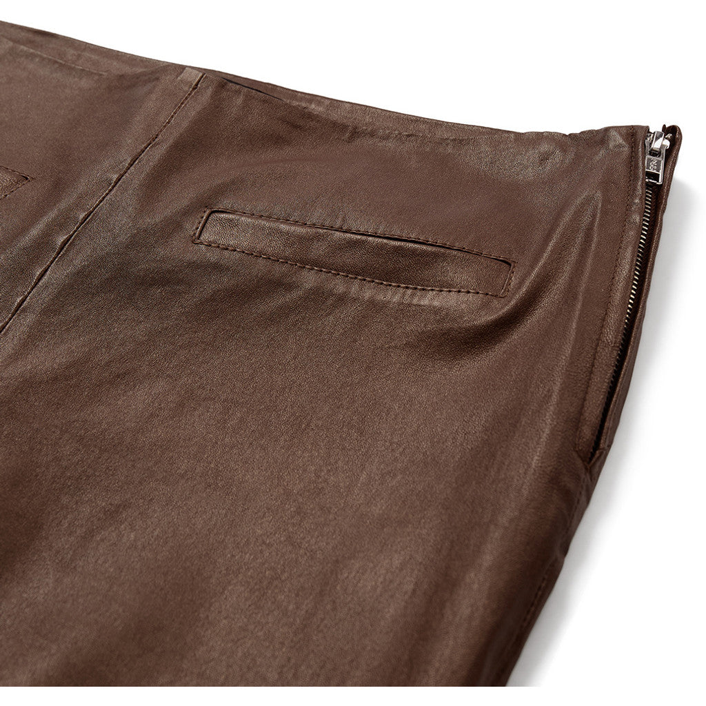 Depeche leather wear Ava leather pants - full length (RW) Pants 309 Metallic Brown