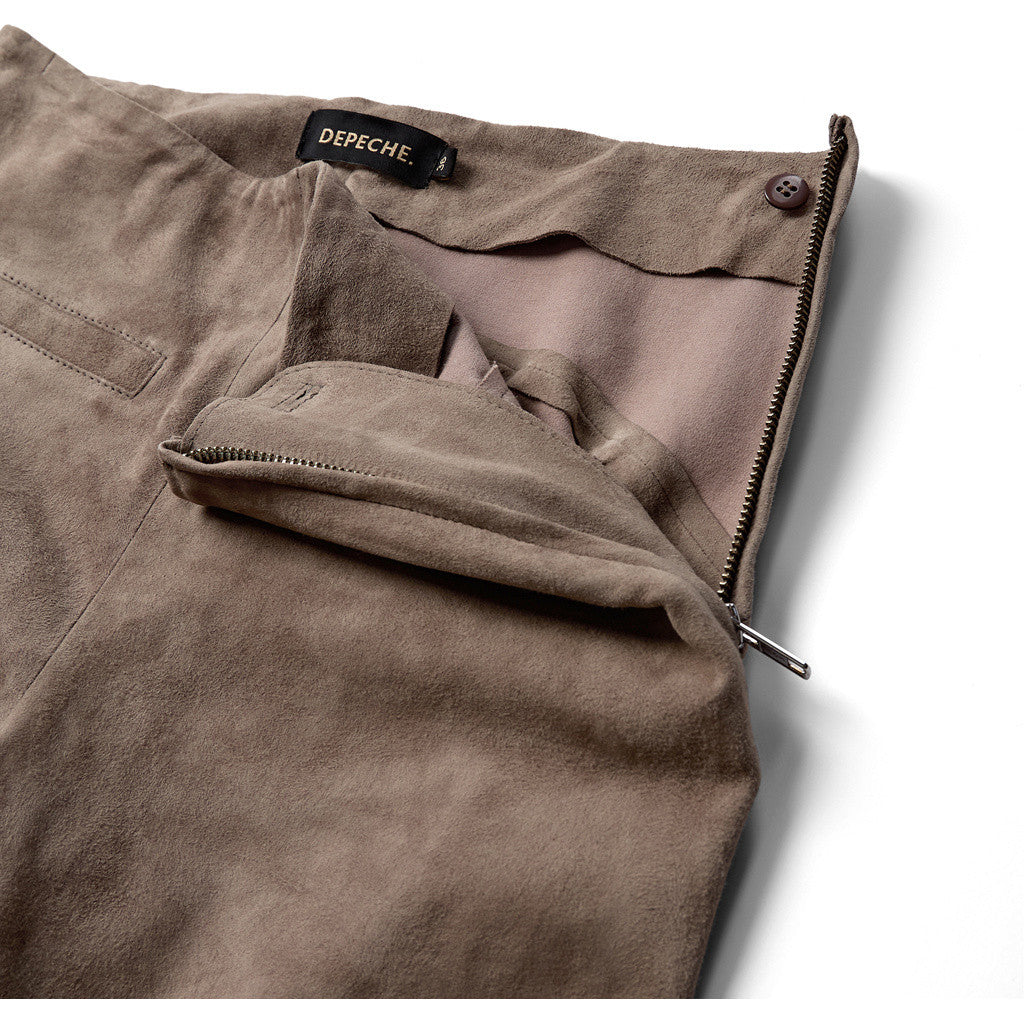 Depeche leather wear Ava suede pants Pants 038 Dusty taupe