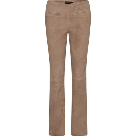 Depeche leather wear Ava HW Flare Suede Pants Pants 329 Light Sand