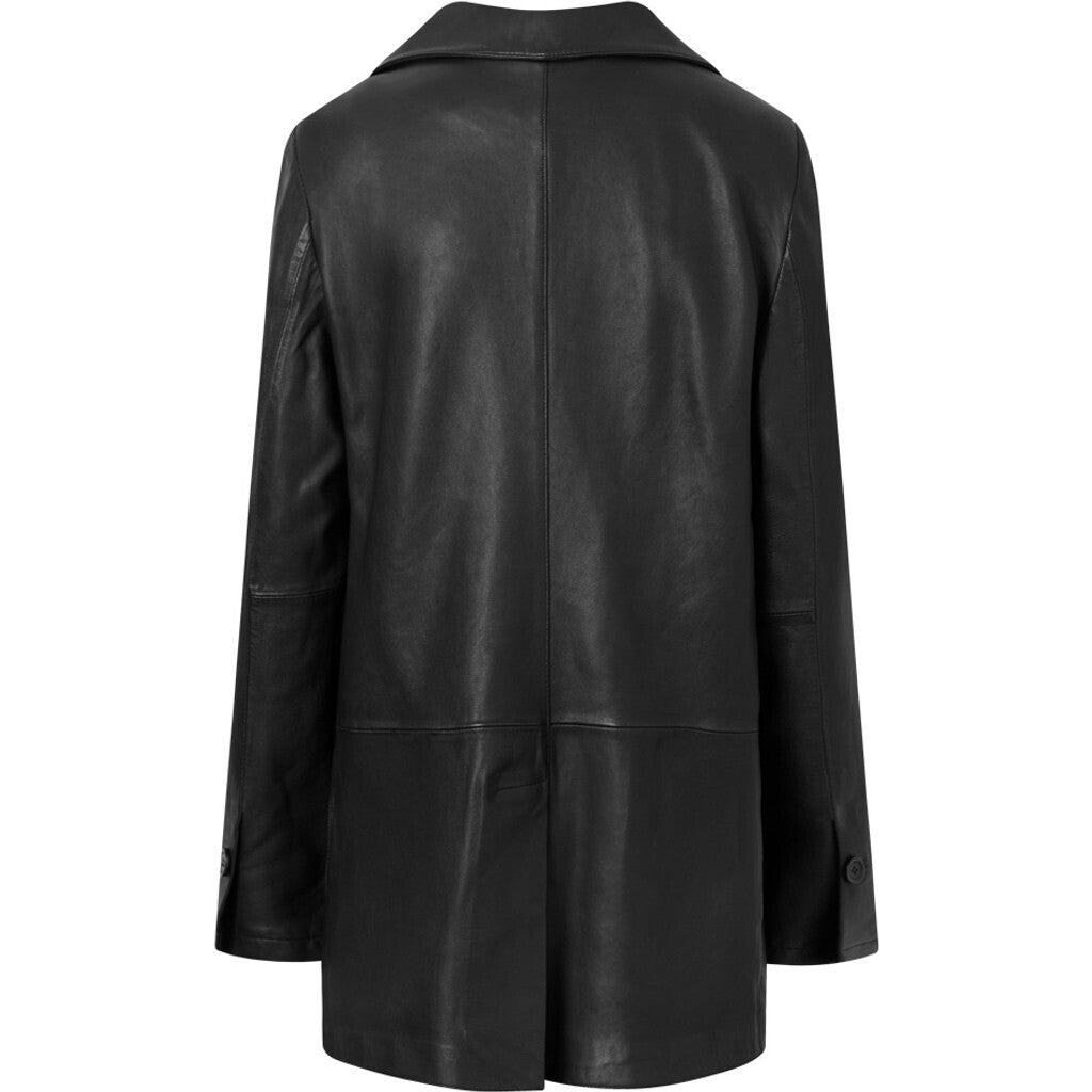 Depeche leather wear Beautiful Maya blazer in soft leather quality Blazer 099 Black (Nero)