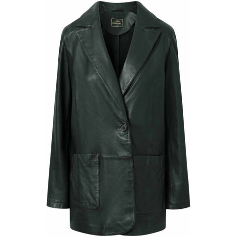 Depeche leather wear Beautiful Maya blazer in soft leather quality Blazer 102 Bottle Green