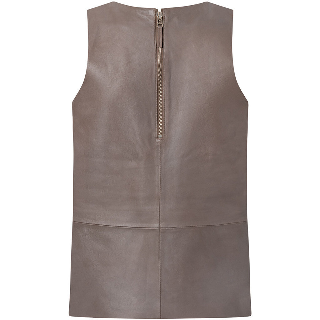 Depeche leather wear Beautiful and timeless Shade top Tops 168 Latte