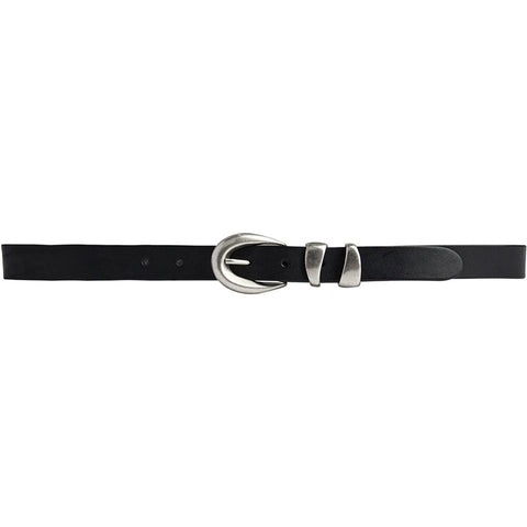 Belt with studs / 16768 - Black/Amr silver