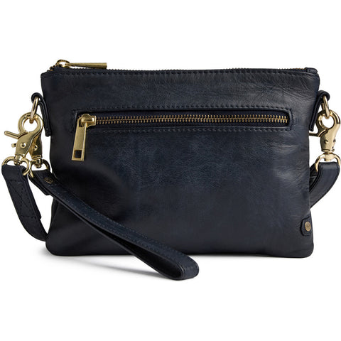 DEPECHE Beautiful leather clutch with golden zippers Small bag / Clutch 285 Midnight Blue