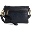 DEPECHE Beautiful leather clutch with golden zippers Small bag / Clutch 285 Midnight Blue