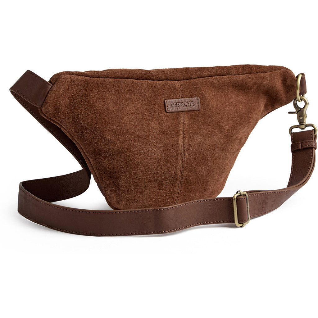DEPECHE Beautiful suede bumbag Bumbag 014 Cognac
