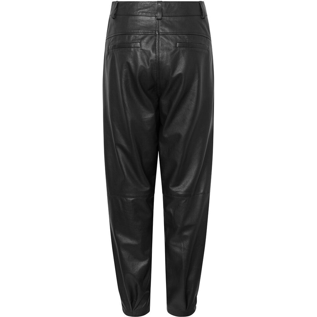 Depeche leather wear Becca HW Leather pants in ankel length Pants 099 Black (Nero)
