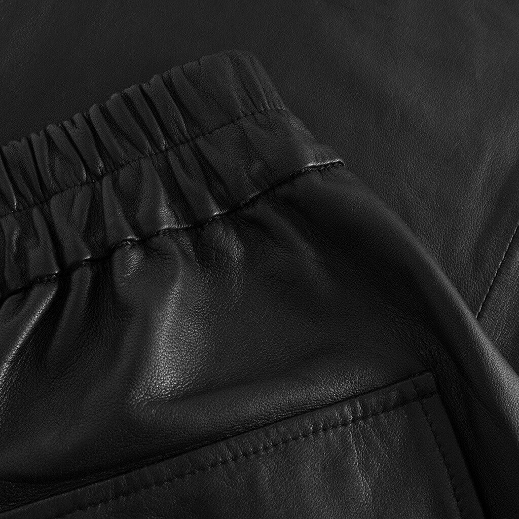 Depeche leather wear Bella HW leather pants in full length Pants 099 Black (Nero)