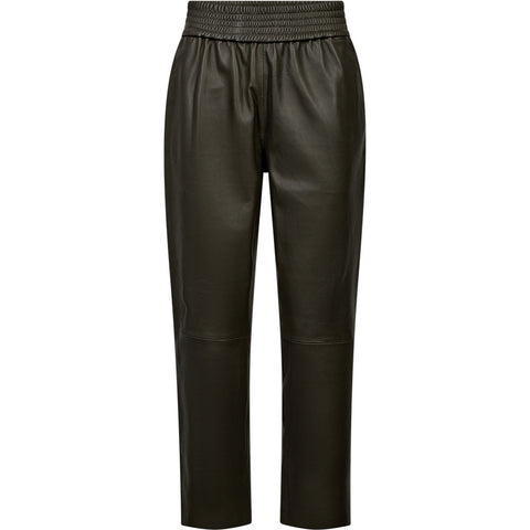 Depeche leather wear Belle MW Leather Pants Pants 335 Dark Khaki
