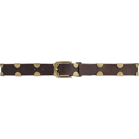 DEPECHE Belt w. studs Belt 161 Dark brown