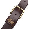 DEPECHE Belt with beautiful embroidery Belts 161 Dark brown