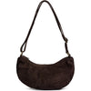 DEPECHE Bilbao leather & suede shoulder bag Shoulderbag / Handbag 008 Chocolate