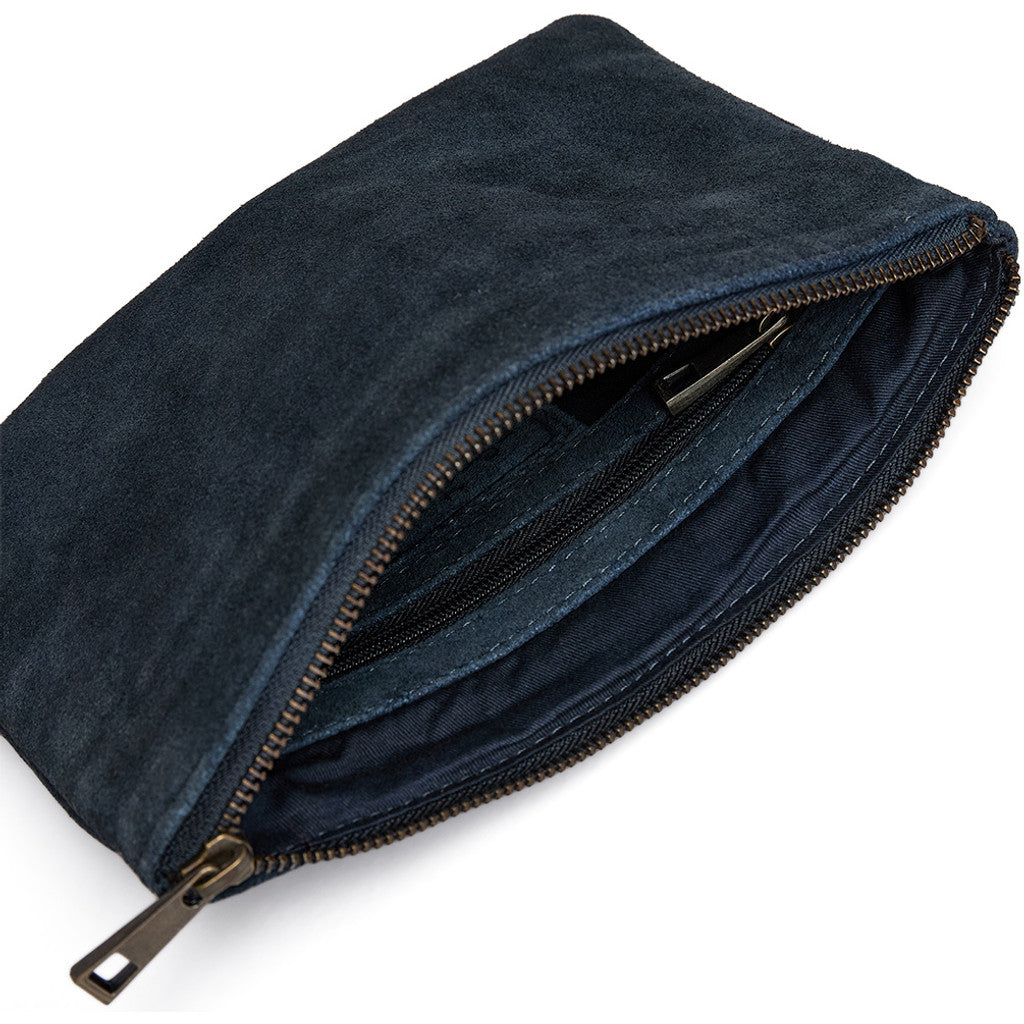 DEPECHE Bilbao suede clutch bag Clutch 031 Ocean