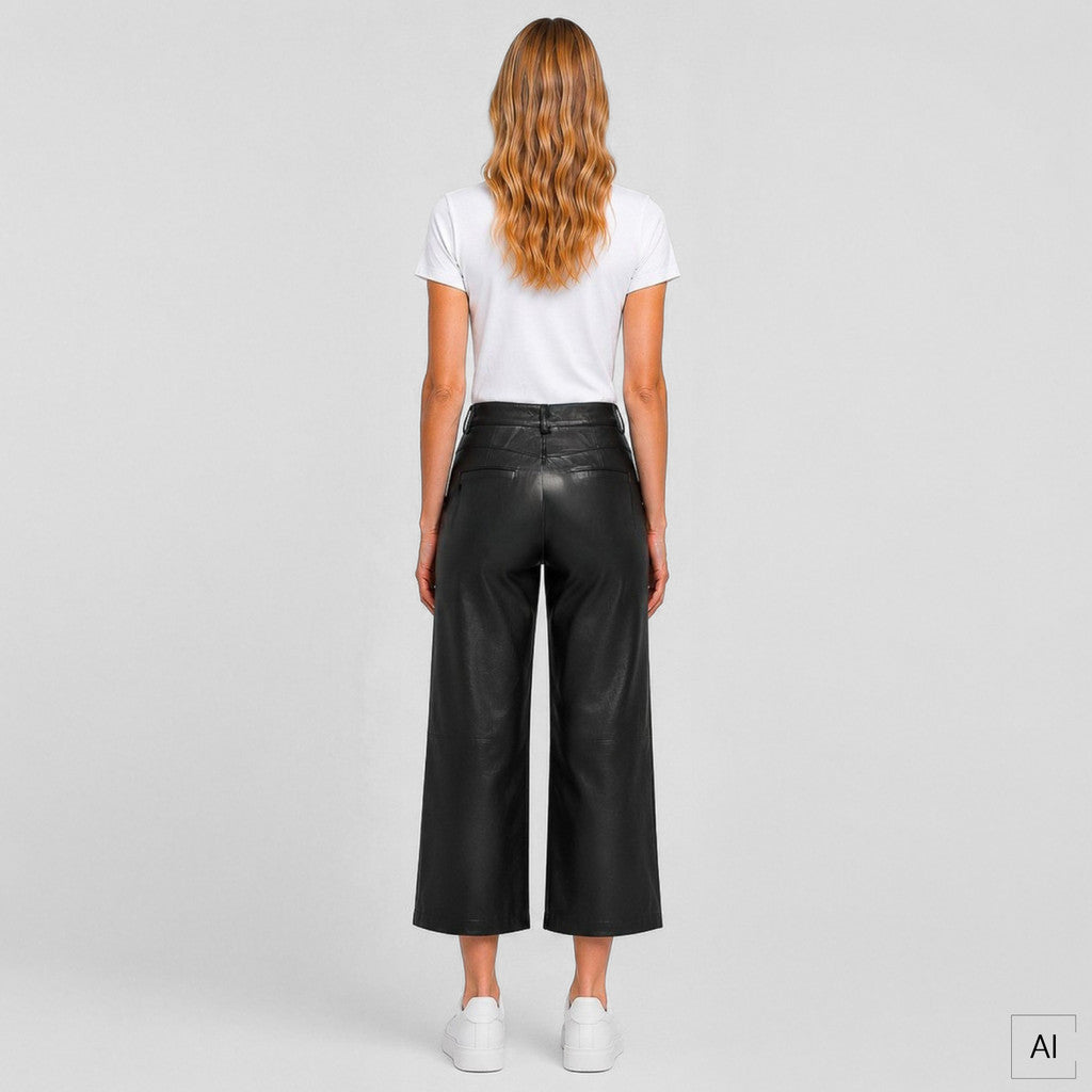 Depeche leather wear Boa HW 7/8 Leather Pants Pants 099 Black