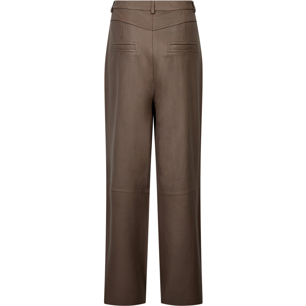 Depeche leather wear Boa HW Straight Leather Pants Pants 020 Taupe
