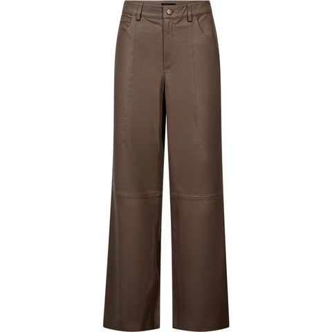 Depeche leather wear Boa HW Wide Leather Pants Pants 020 Taupe