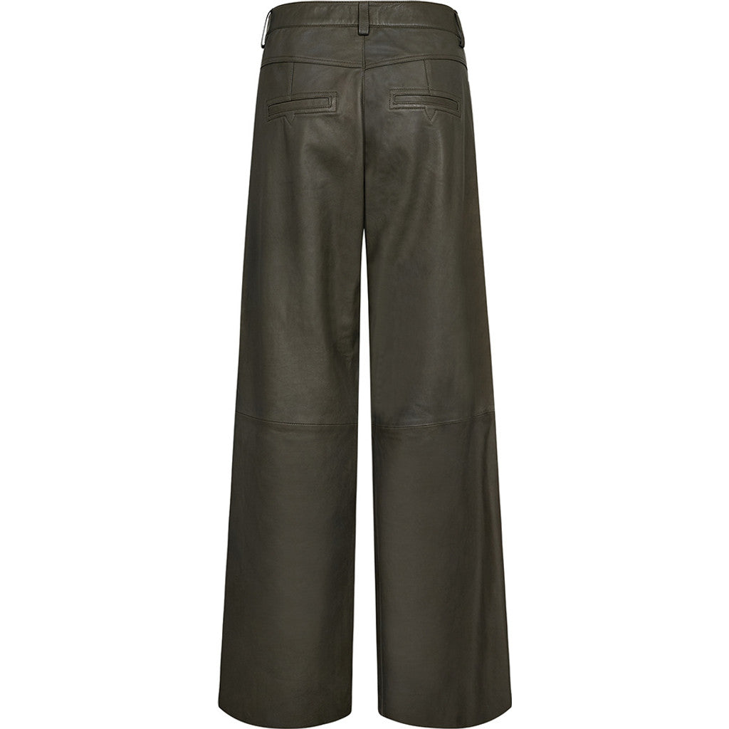 Depeche leather wear Boa HW Wide Leather Pants Pants 054 Khaki