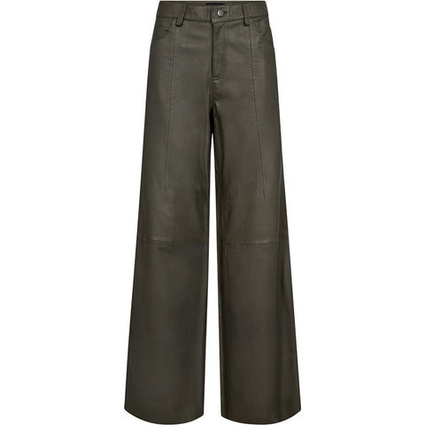 Depeche leather wear Boa HW Wide Leather Pants Pants 054 Khaki