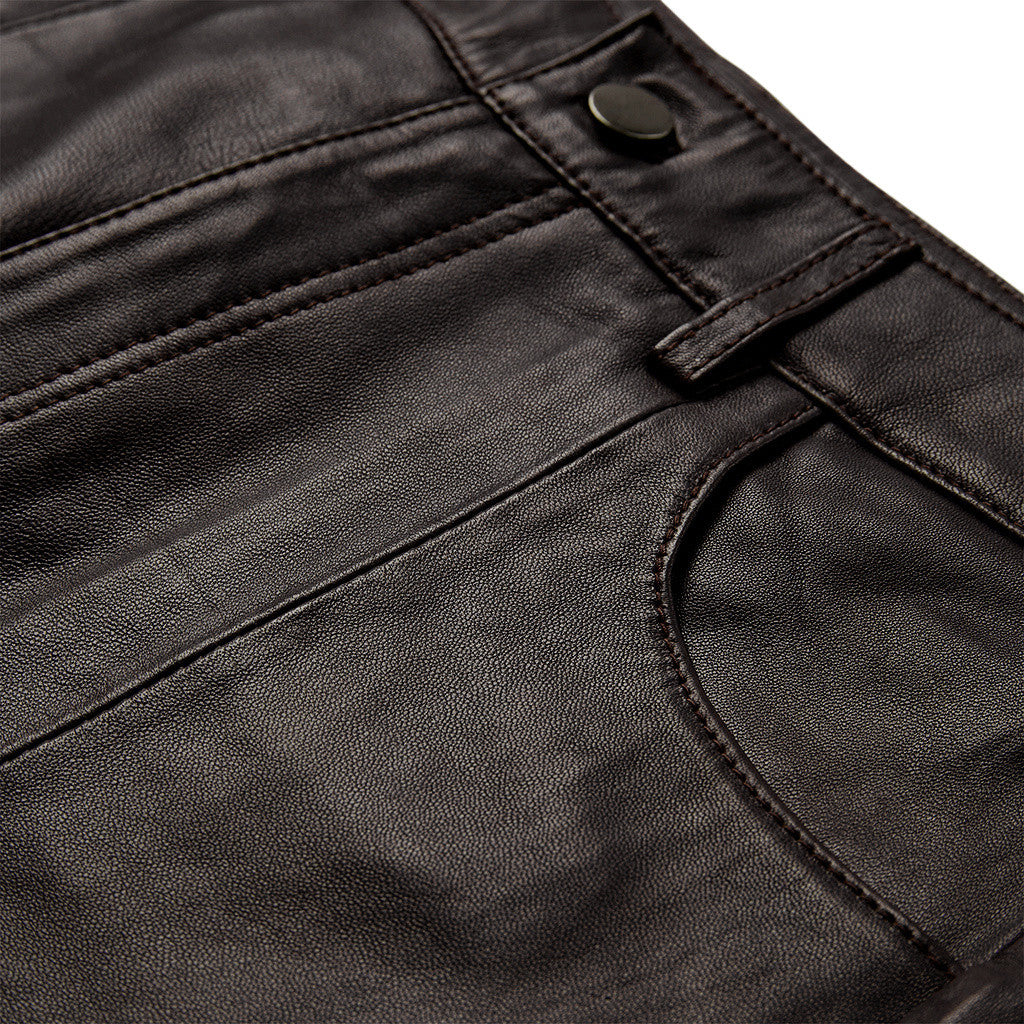 Depeche leather wear Boa HW bermuda shorts Shorts 008 Chocolate