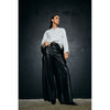 Depeche leather wear Boa leather pants - Wide leg (HW) Pants 099 Black (Nero)