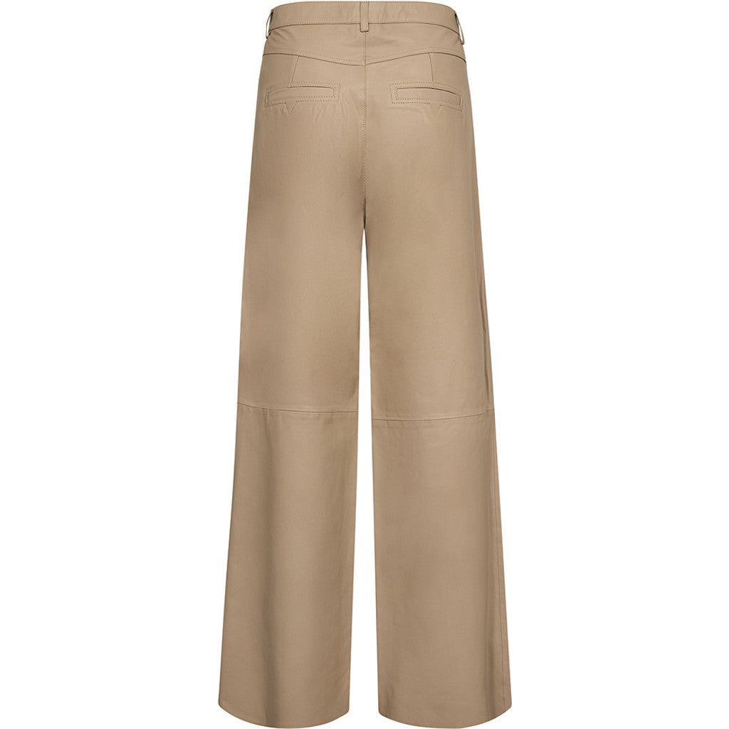 Depeche leather wear Boa leather pants - Wide leg (HW) Pants 177 Cream