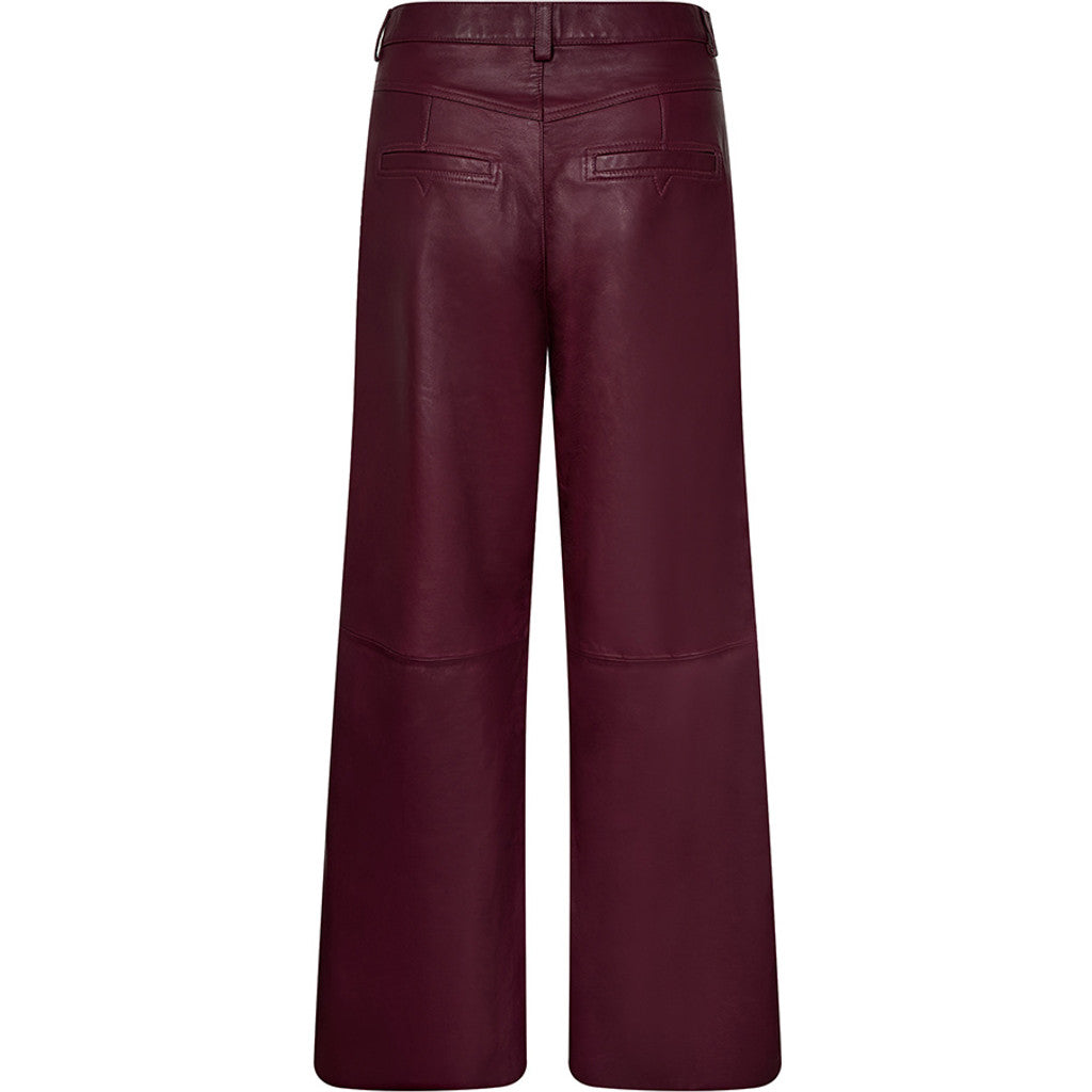 Depeche leather wear Boa leather pants - Wide leg (HW) Pants 279 Burgundy
