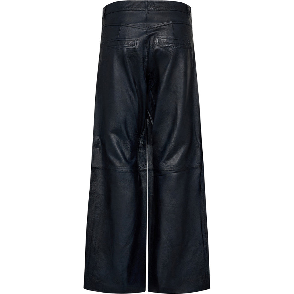 Depeche leather wear Boa leather pants - Wide leg (HW) Pants 285 Midnight Blue