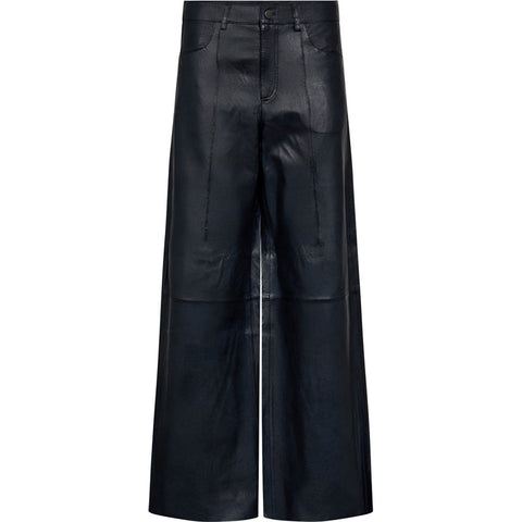 Depeche leather wear Boa leather pants - Wide leg (HW) Pants 285 Midnight Blue