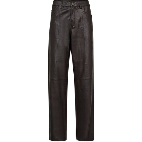 Depeche leather wear Boa leather pants - full length (HW) Pants 008 Chocolate